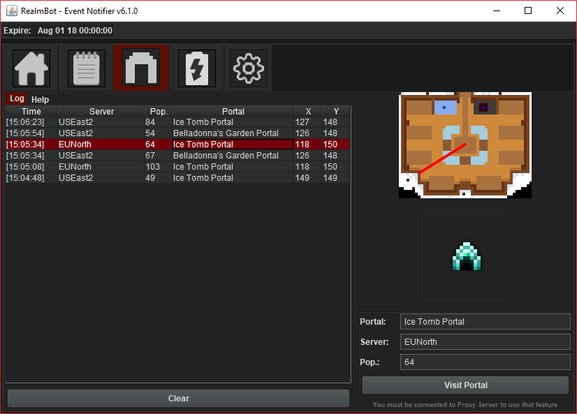 Nexus portal notifier screenshot
