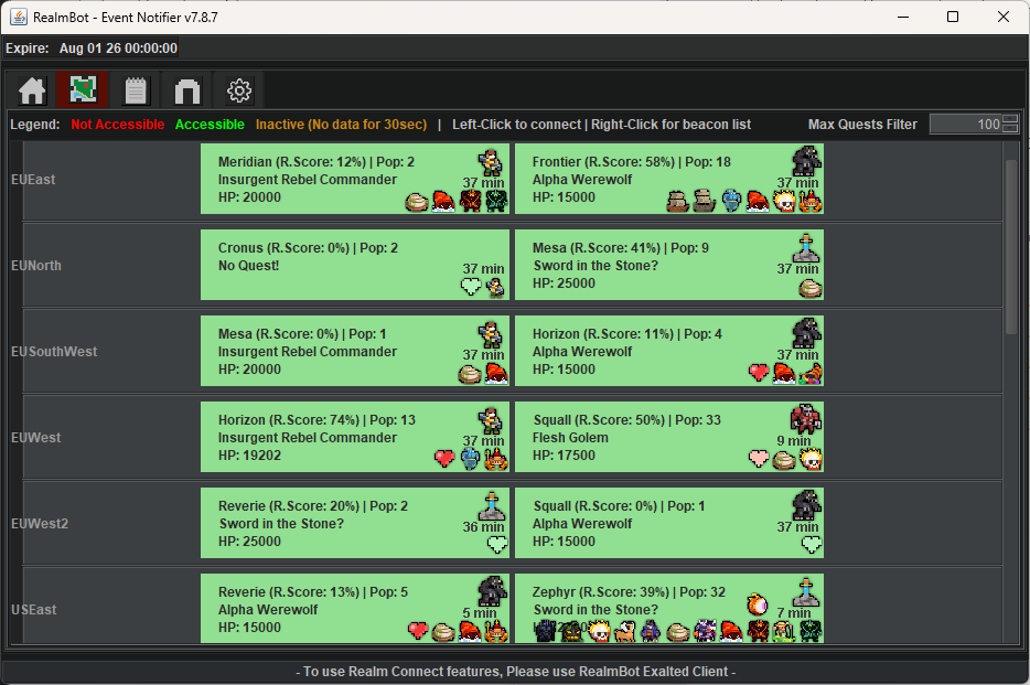 RealmBot screenshot